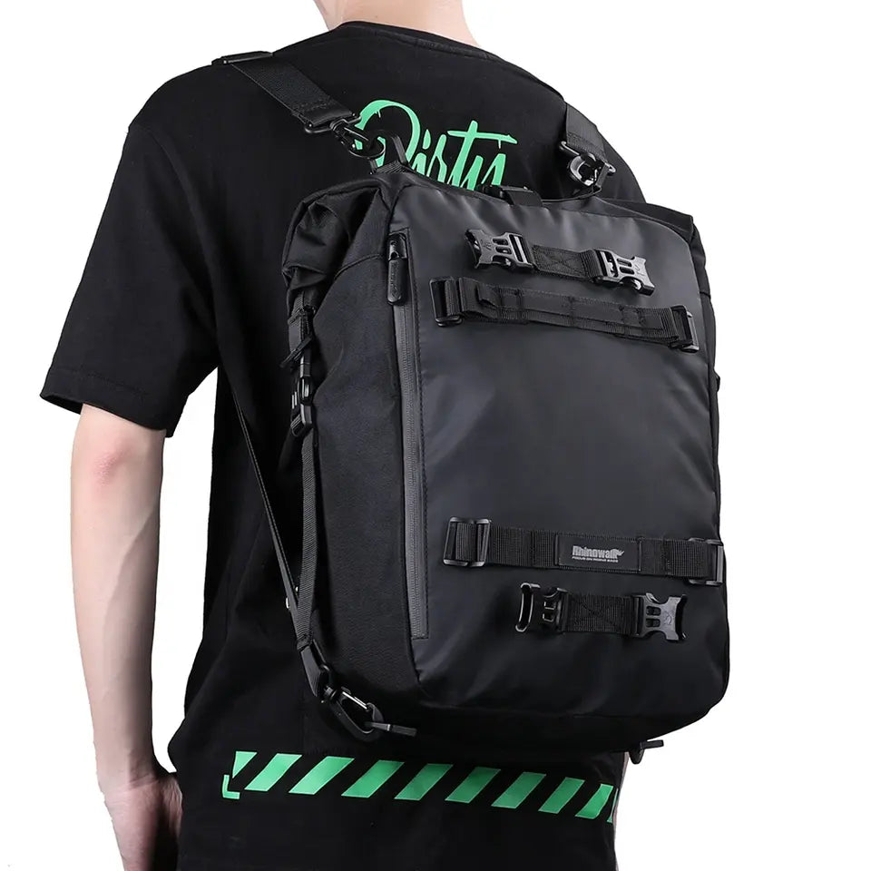 Motorradtasche 20 L "Rhinowalk", schwarz, wasserdicht, mit den Tragegürtelset MT21620