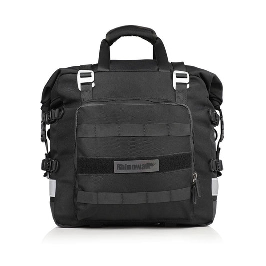 Motorrad-Seitentasche "Rhinowalk" 20 L schwarz, wasserdicht aus Polyester