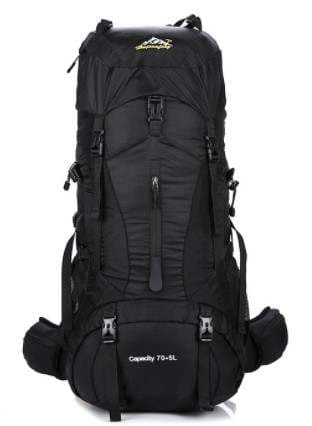 Leichter Nylon Touristen-Trekkingrucksack 70 + 5 L mit Rahmen