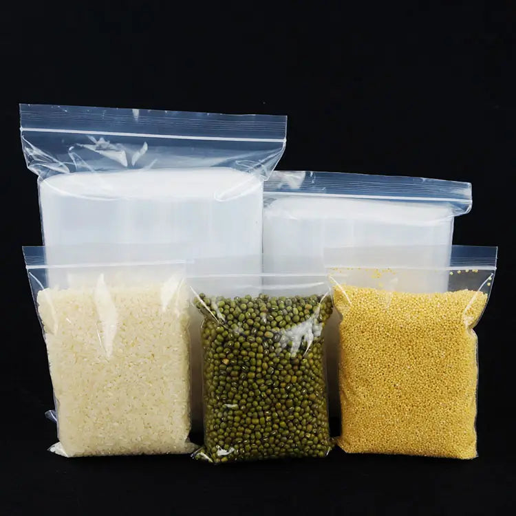 Transparente Verpackungstaschen aus Kunststoff mit Selbstverschluss