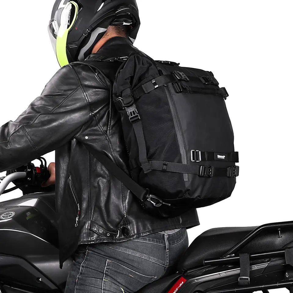 Motorradtasche 30 L "Rhinowalk", schwarz, wasserdicht, mit den Tragegürtelset