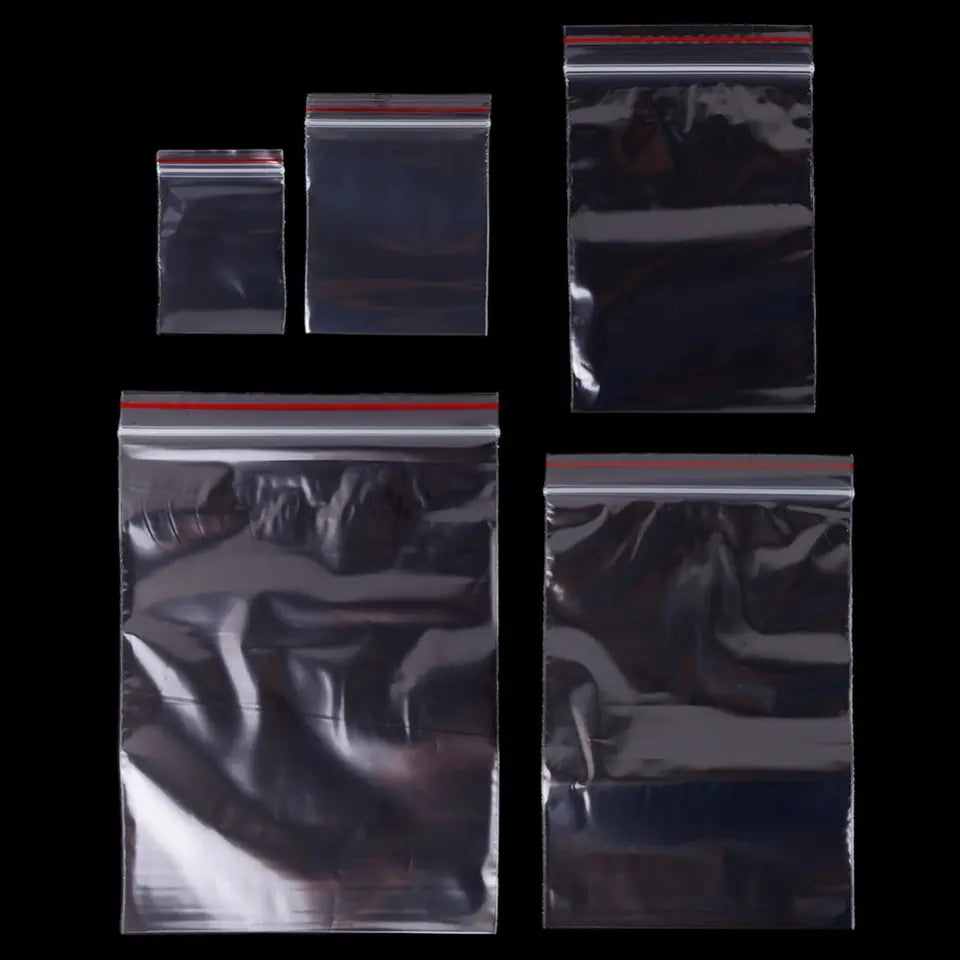Transparente Verpackungstaschen aus Kunststoff mit Selbstverschluss