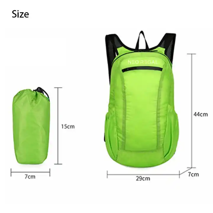 Faltbarer Leichtgewichts-Rucksack 20L - Strapazierfähig, Wasserdicht, Kompakt