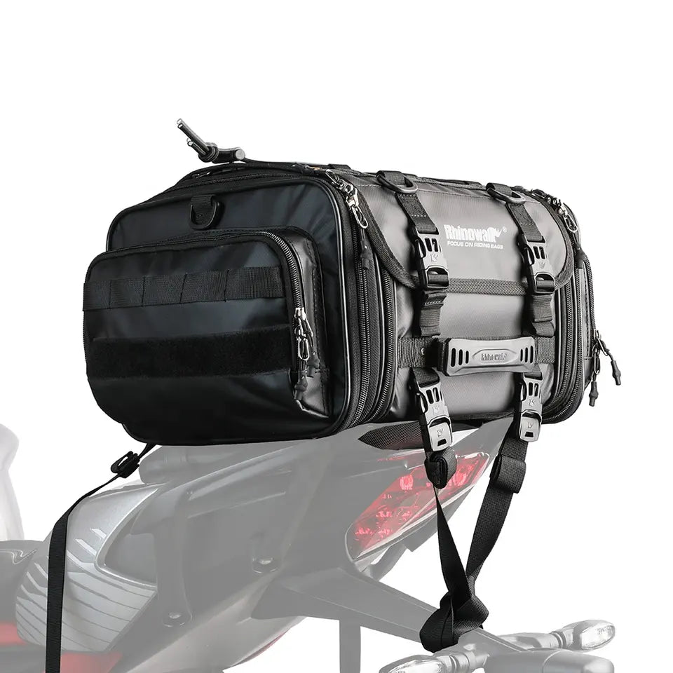 Motorrad Satteltasche "Rhinowalk" mit variable Größe 19 - 26 L, wasserdicht, zuverlässige und strapazierfähige