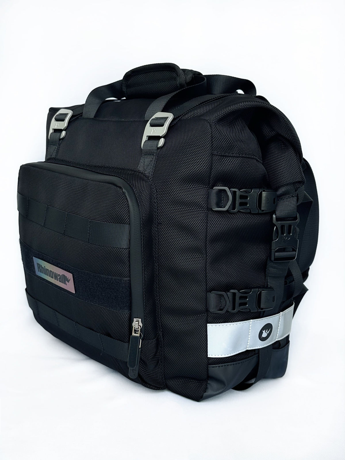 Motorrad-Seitentasche "Rhinowalk" 20 L schwarz, wasserdicht aus Polyester