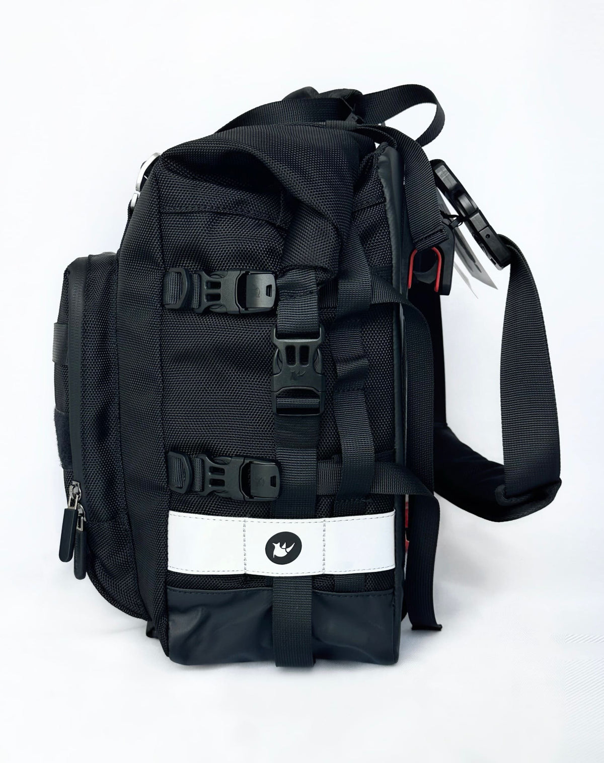 Motorrad-Seitentasche "Rhinowalk" 20 L schwarz, wasserdicht aus Polyester