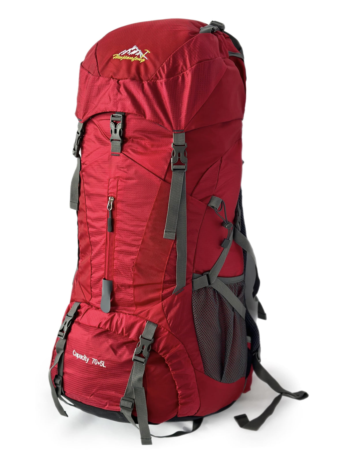 Leichter Nylon Touristen-Trekkingrucksack 70 + 5 L mit Rahmen