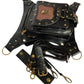 Vielseitige alternative Tasche: Gothic-, Biker & Punk Stil, wandelbar für Hüfte oder Schulter HG 133